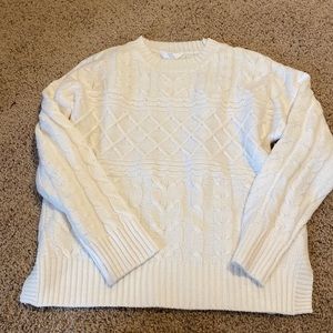 Time and tru white sweater NWOT